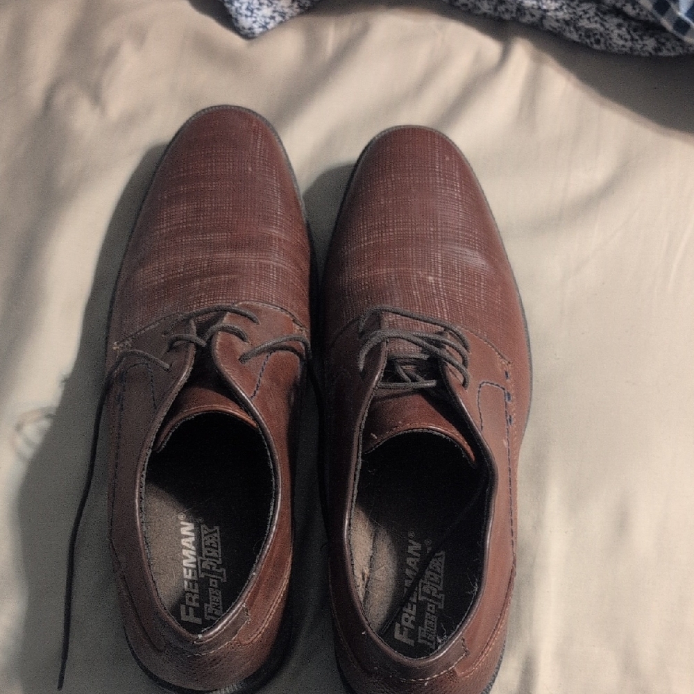 Brown Leather Oxford Dress Shoes